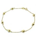 Pulseira de ouro amarelo 18k - Bolas ocas