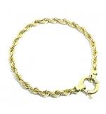 Pulseira de ouro amarelo 18k - Tipo corda - 2PUO0636 Pulseira de ouro amarelo 18k - Tipo corda - 2PUO0636
