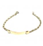Pulseira em ouro 18k - Chapa criança - 2PUO0645 Pulseira em ouro 18k - Chapa criança - 2PUO0645