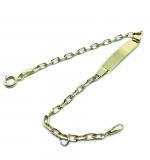 Pulseira em ouro 18k - Chapa criança - 2PUO0654 Pulseira em ouro 18k - Chapa criança - 2PUO0654