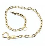 Pulseiras feminina infantil em ouro amarelo 18k - Corda lazer - 2PUO0670 Pulseiras feminina infantil em ouro amarelo 18k - Corda lazer - 2PUO0670